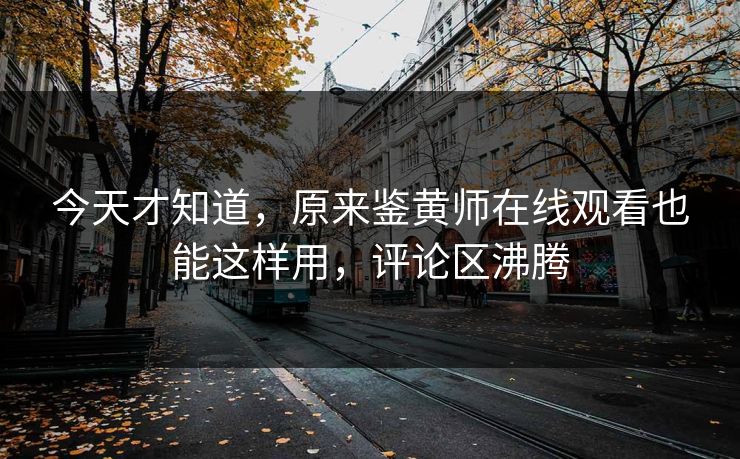 今天才知道，原来鉴黄师在线观看也能这样用，评论区沸腾