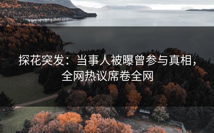 探花突发：当事人被曝曾参与真相，全网热议席卷全网