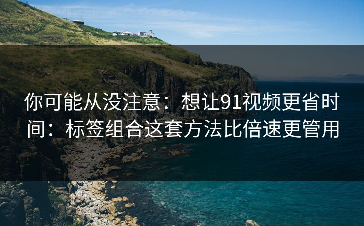 你可能从没注意：想让91视频更省时间：标签组合这套方法比倍速更管用